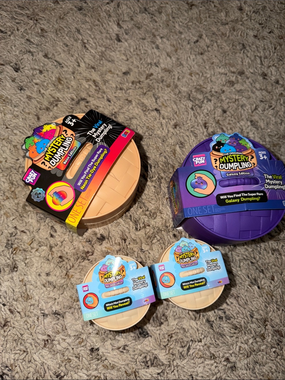 Mystery Dumpling Kids Toy - Purple & Beige Galaxy Edition